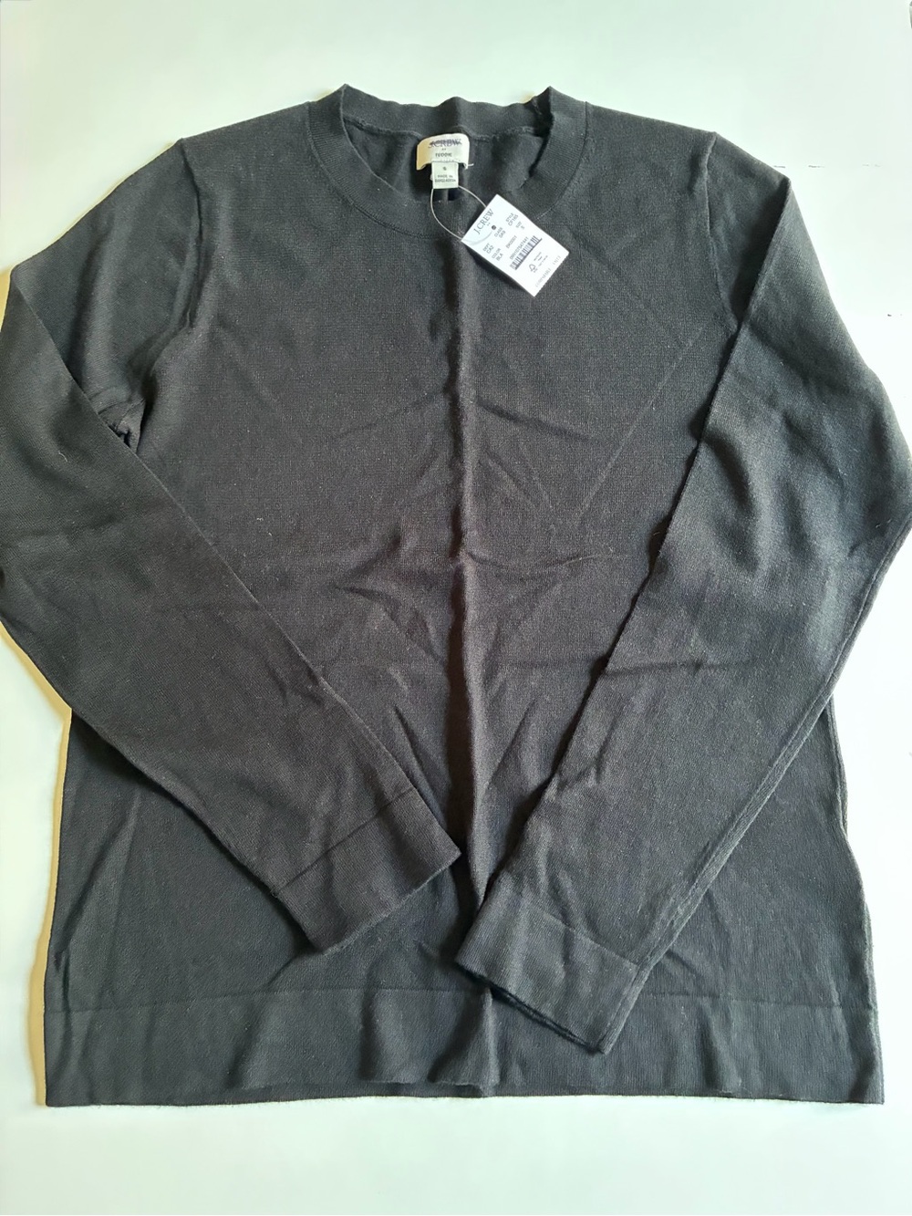 J. Crew Factory Women’s Black 100% cotton Teddie sweater.Soft lightweight. S.NWT